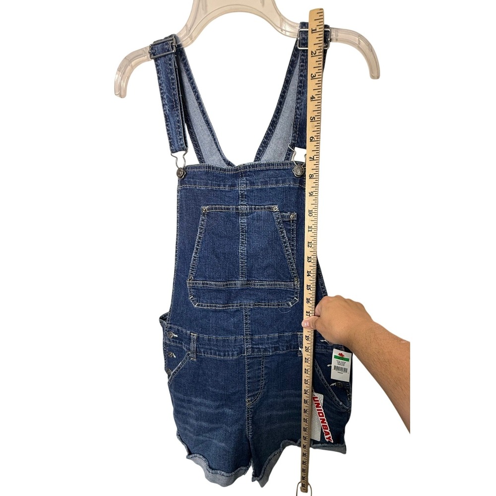 Unionbay NEW Denim Shortalls Large Dark Wash Summer Casual Beach Travel 90s Vibe - Picture 8 of 13